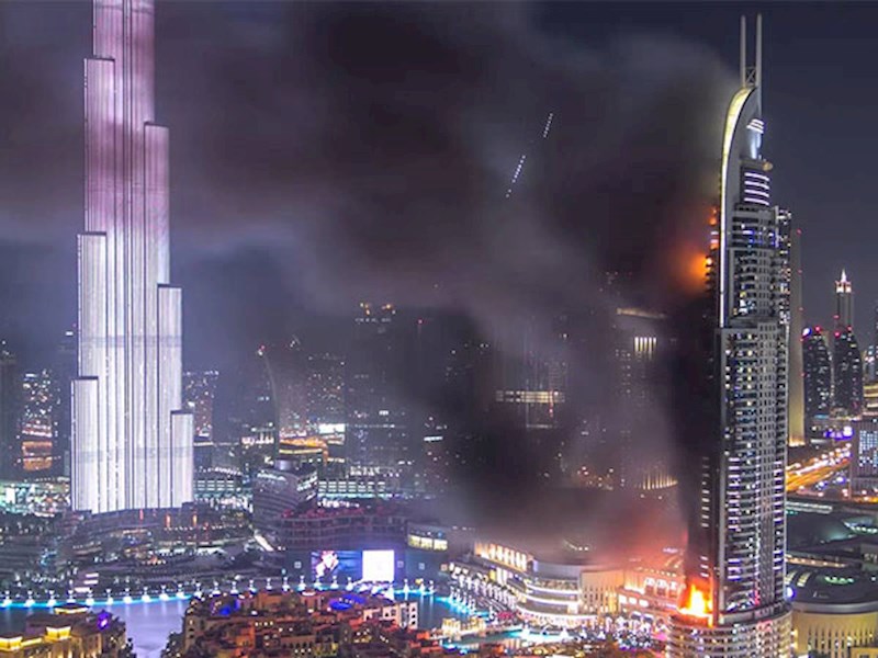 آتش سوزی در هتل